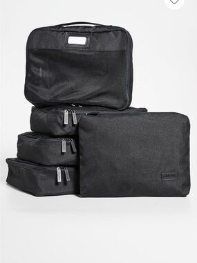 CALPAK Packing Cube Set Black 5 Piece Travel Organizer NWT